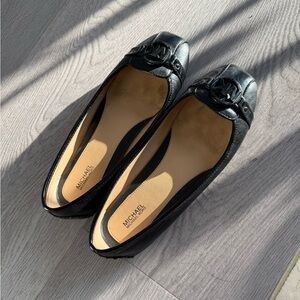 Michael Kors Black Leather Loafers